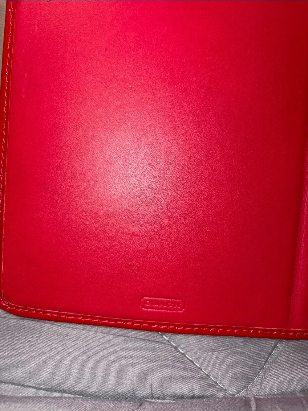 Coach Red Embossed ipad Folio Case -